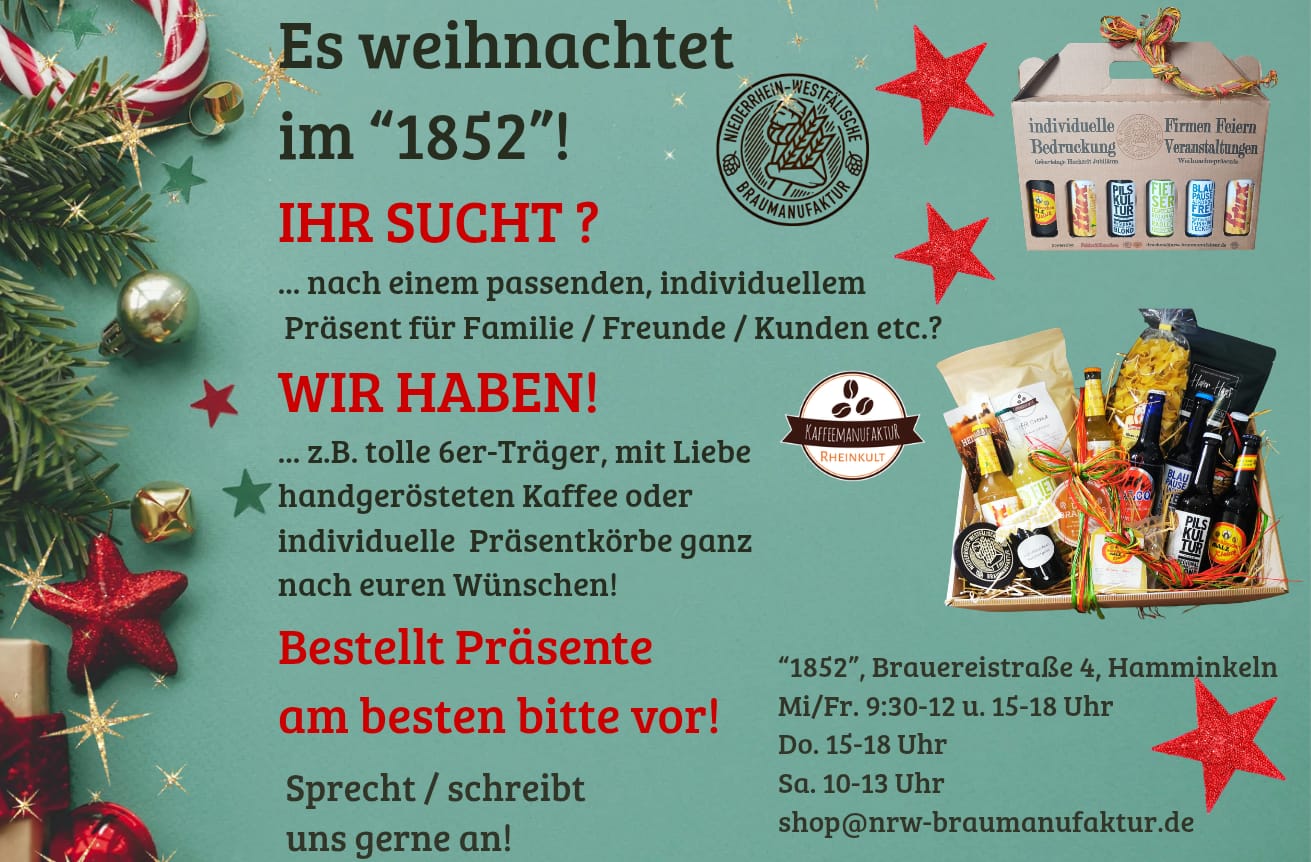 Weihnachtszeit im „1852“